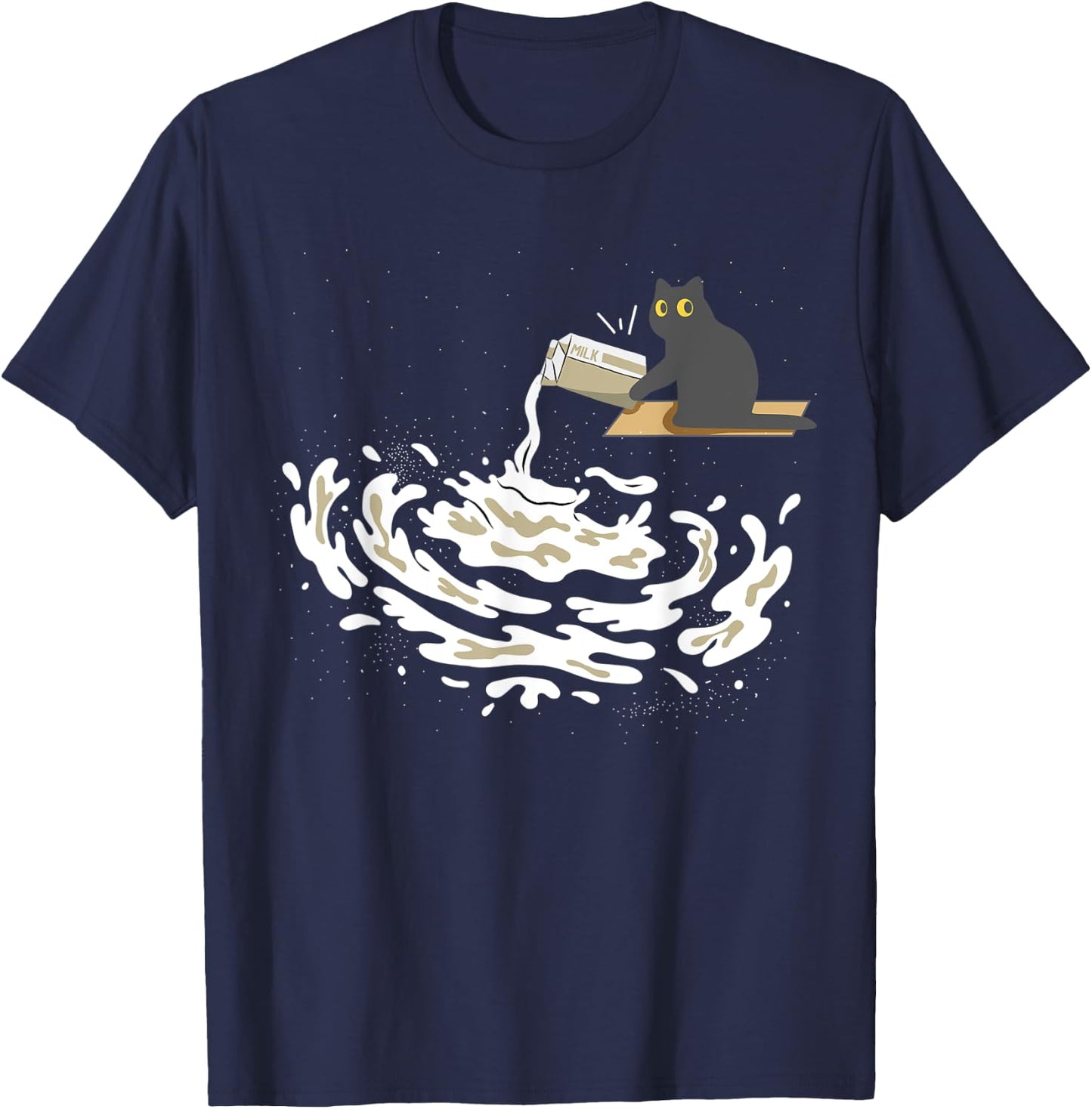 Astrophysics Milky Way Cat Astrophysicist Funny Physics Men Women T-Shirt - T-Shirt | Navy