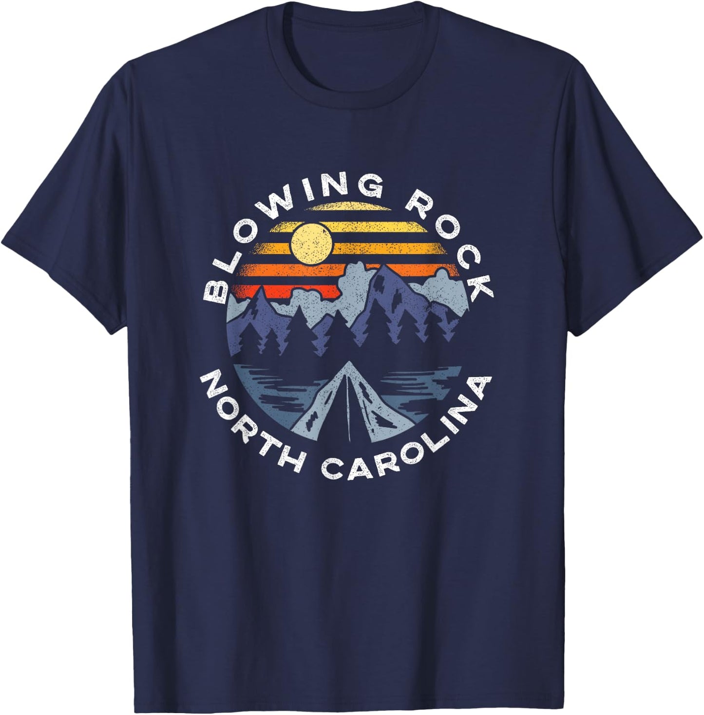 Blowing Rock North Carolina Mountains Vacation Souvenir T-Shirt - T-Shirt | Navy