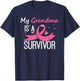 My Grandma Is A Survivor Breast Cancer Awareness T-Shirt - T-Shirt | Navy