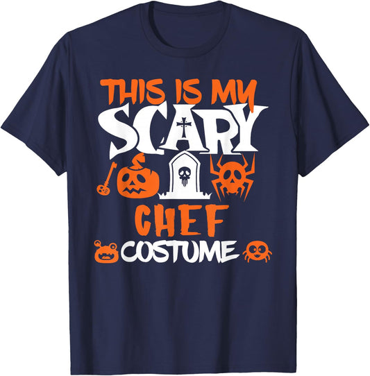 Chef Halloween Shirt Costume Funny Men Women T-Shirt - T-Shirt | Navy