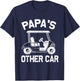 Papa's Other Car - Golf Cart - Funny Grandpa Golfing T-Shirt - T-Shirt | Navy