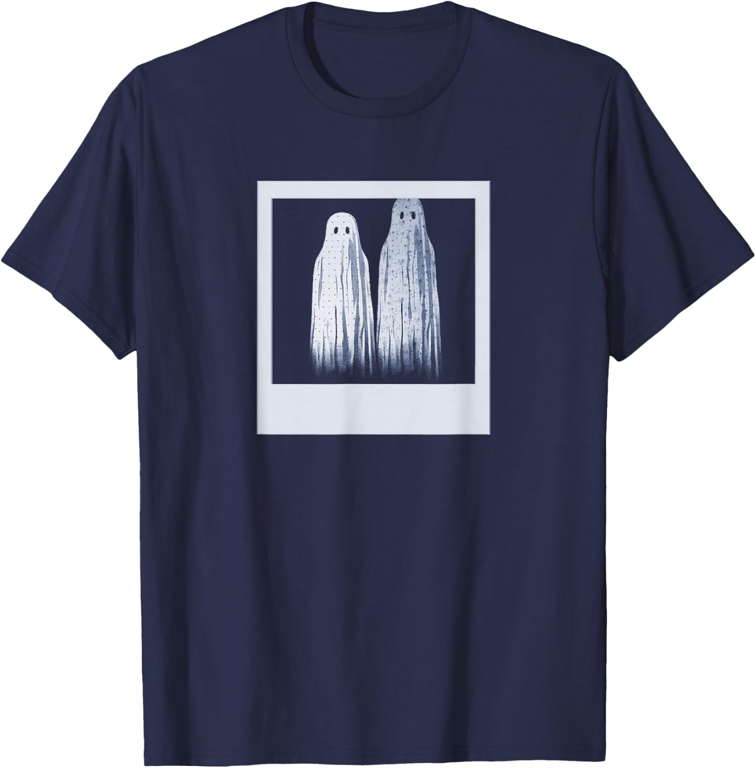 Strange and Unusual Ghost Photo Funny Horror Movie T-Shirt - T-Shirt | Navy