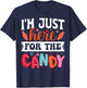 I'm Just Here For The Candy Funny Christmas Halloween Candy T-Shirt - T-Shirt | Navy