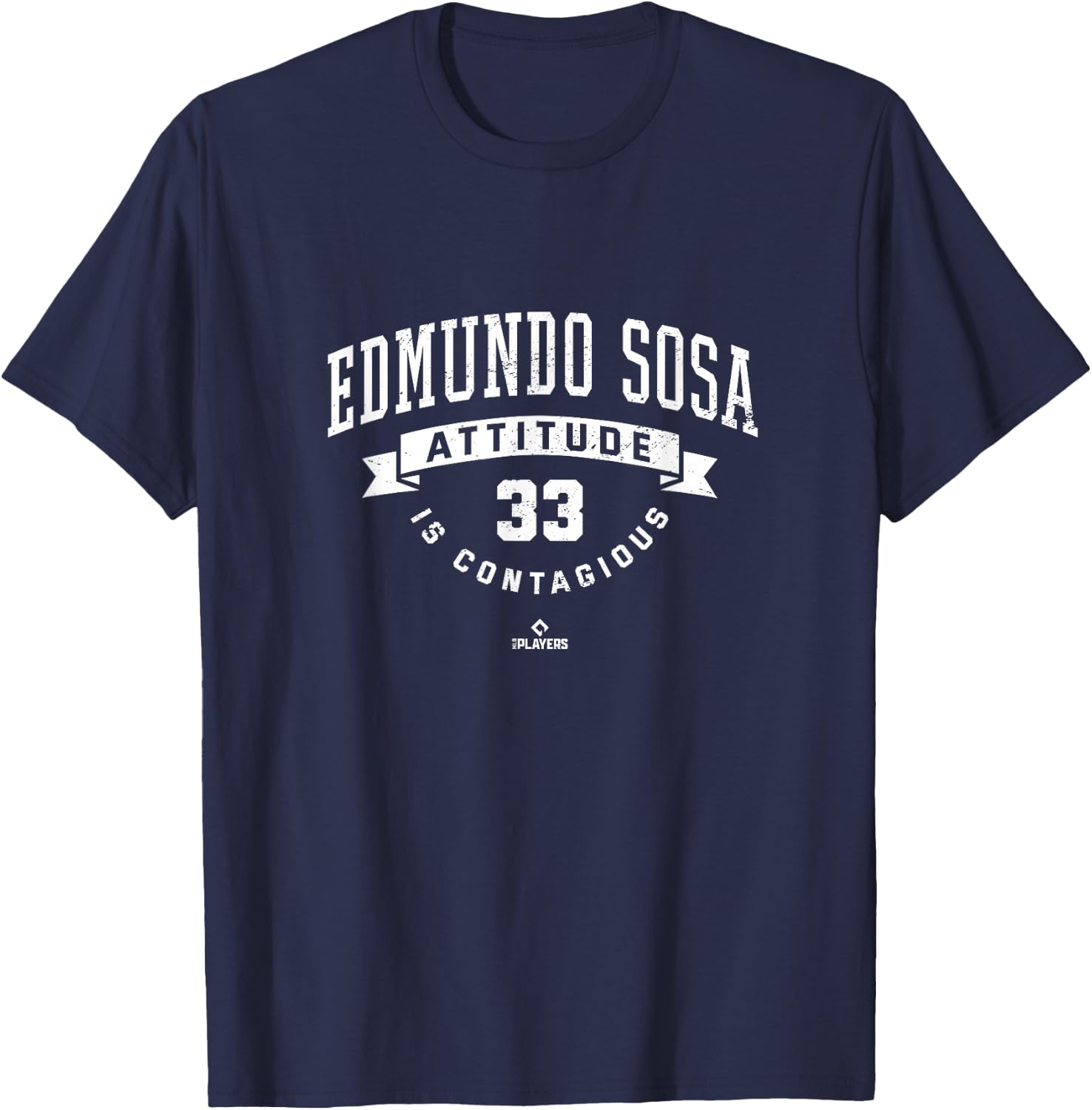 Edmundo Sosa Attitude Is Contagious Philadelphia MLBPA T-Shirt - T-Shirt | Navy