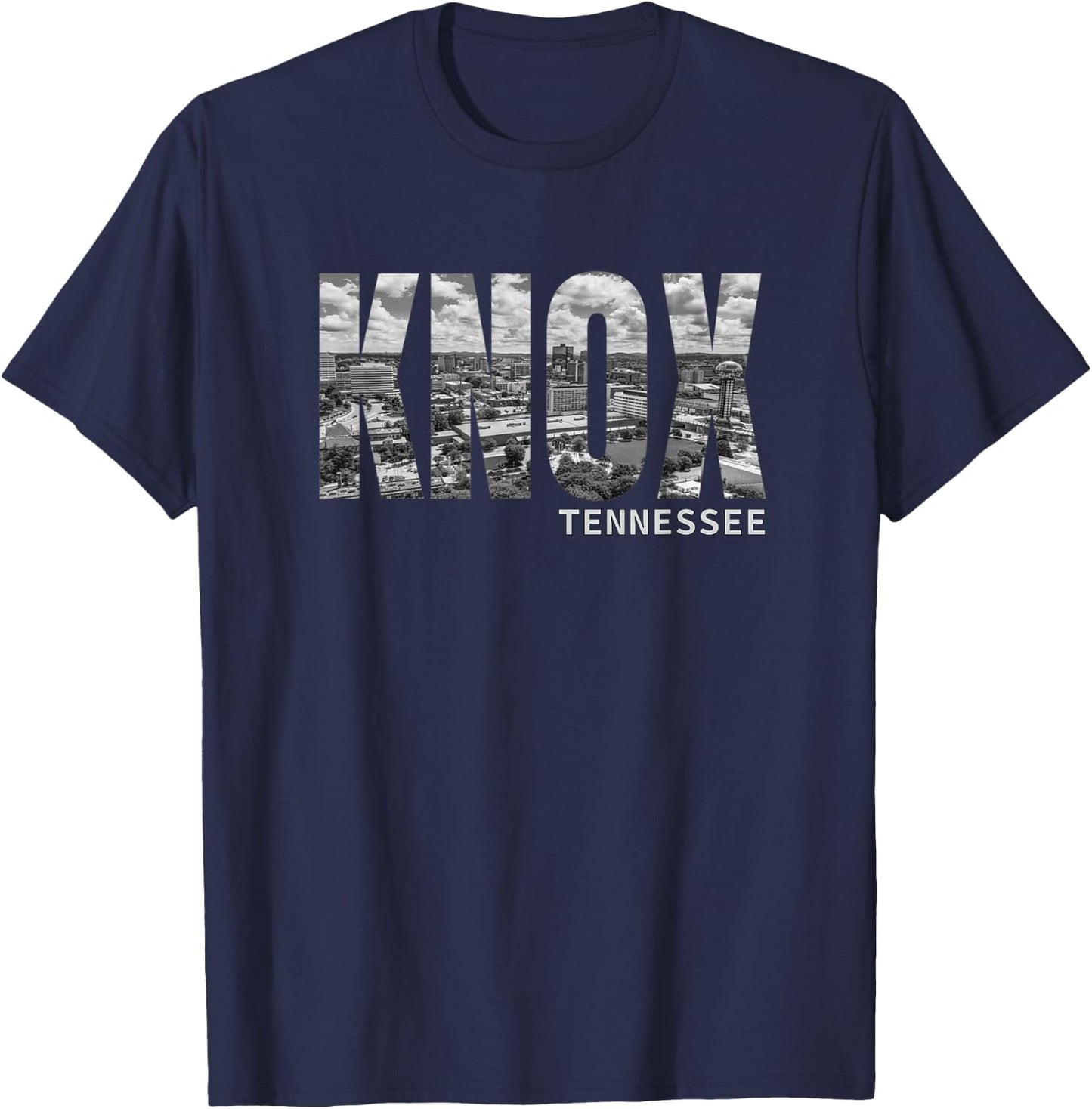 Downtown Knox TN Knoxville Tennessee Skyline Art Souvenir T-Shirt - T-Shirt | Navy