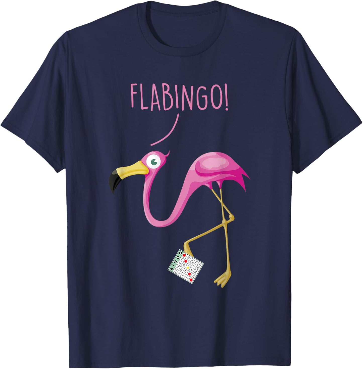 Flabingo! Lucky Player Bingo Player Bingo Addict T-Shirt - T-Shirt | Navy
