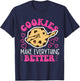 Cookies Make Everything Better Dabbing Chocolate Cookie T-Shirt - T-Shirt | Navy