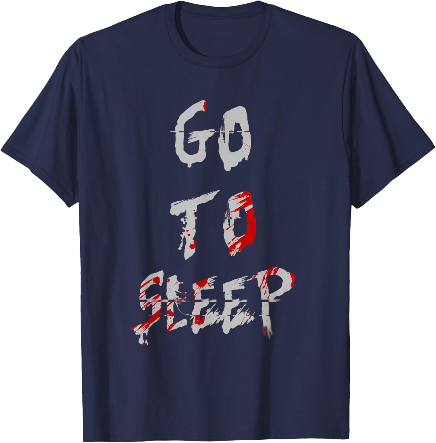 Jeff The Killer Go To Sleep Bloody T-Shirt - T-Shirt | Navy