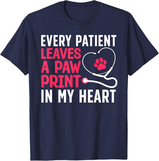 Funny Veterinarian Art Women Pet Veterinary Lovers T-Shirt - T-Shirt | Navy