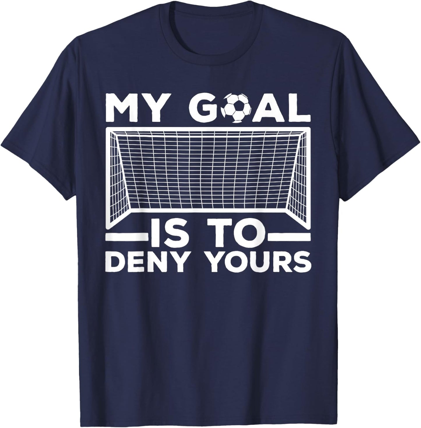 Funny Soccer Design Women Goalkeeper Soccer Defender T-Shirt - T-Shirt | Navy