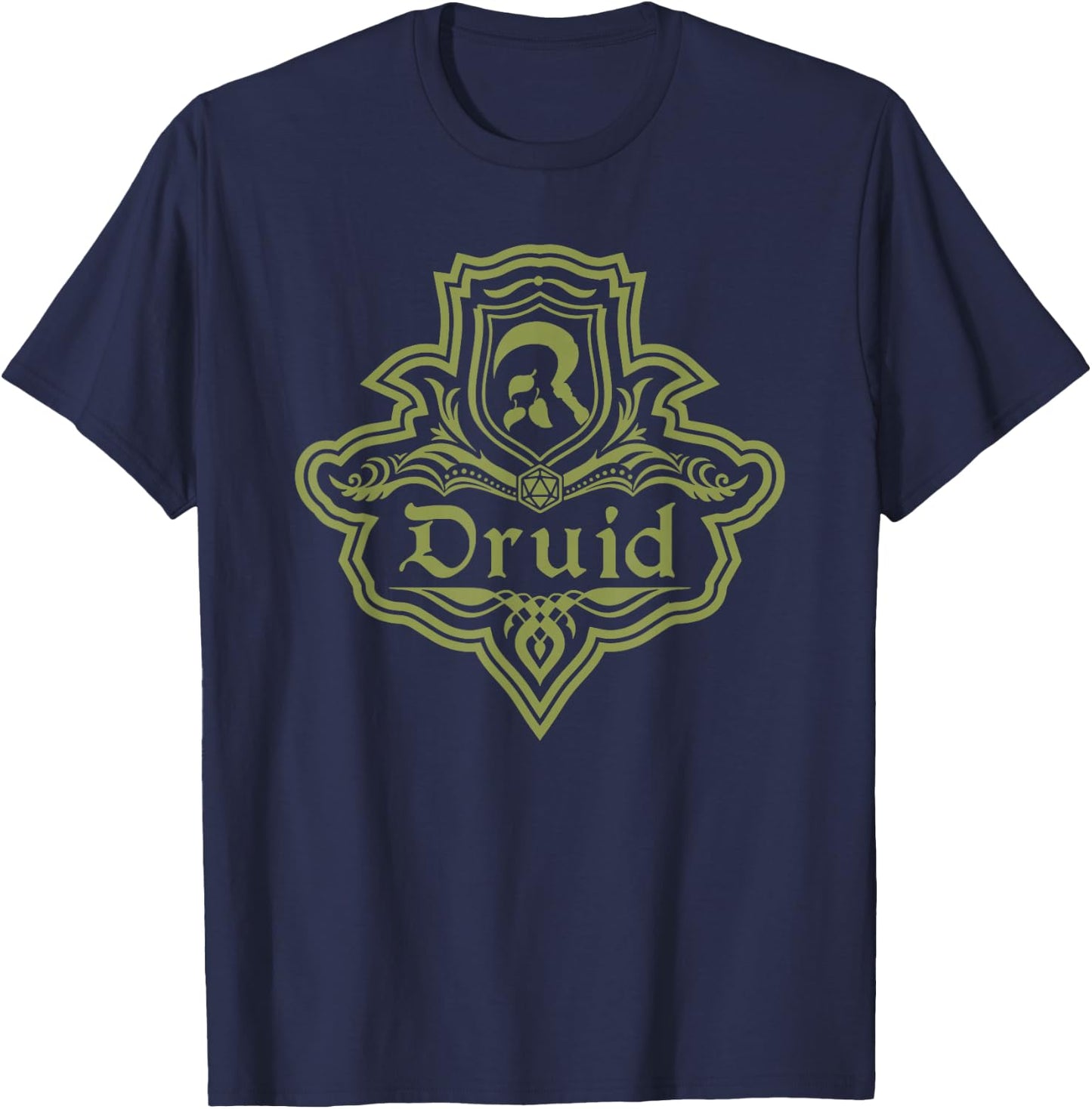 Catumet RPG Druid Class , -Adults, Black, Small, Short Sleeve T-Shirt - T-Shirt | Navy