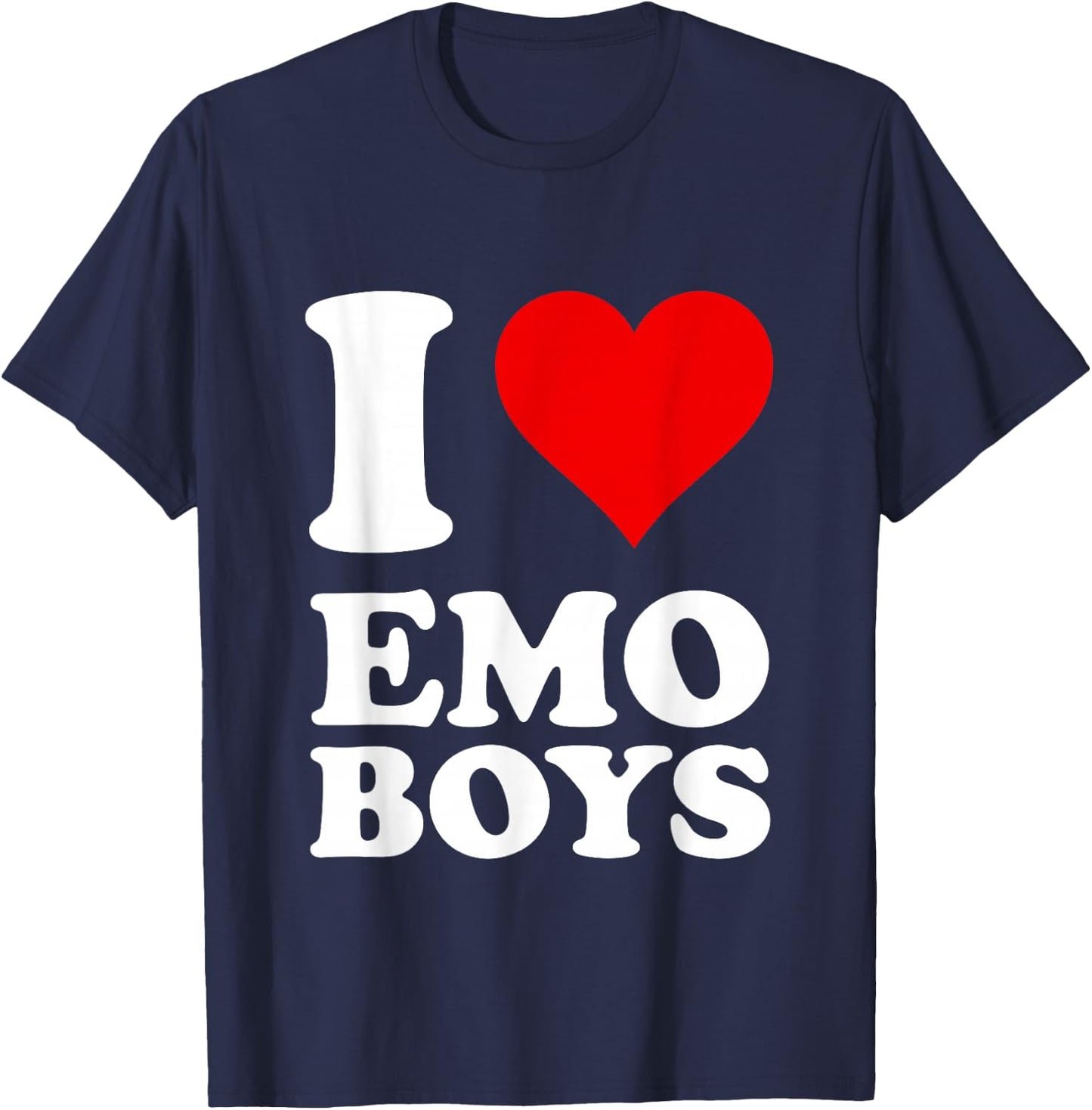 I Love Emo Boys T-Shirt - T-Shirt | Navy