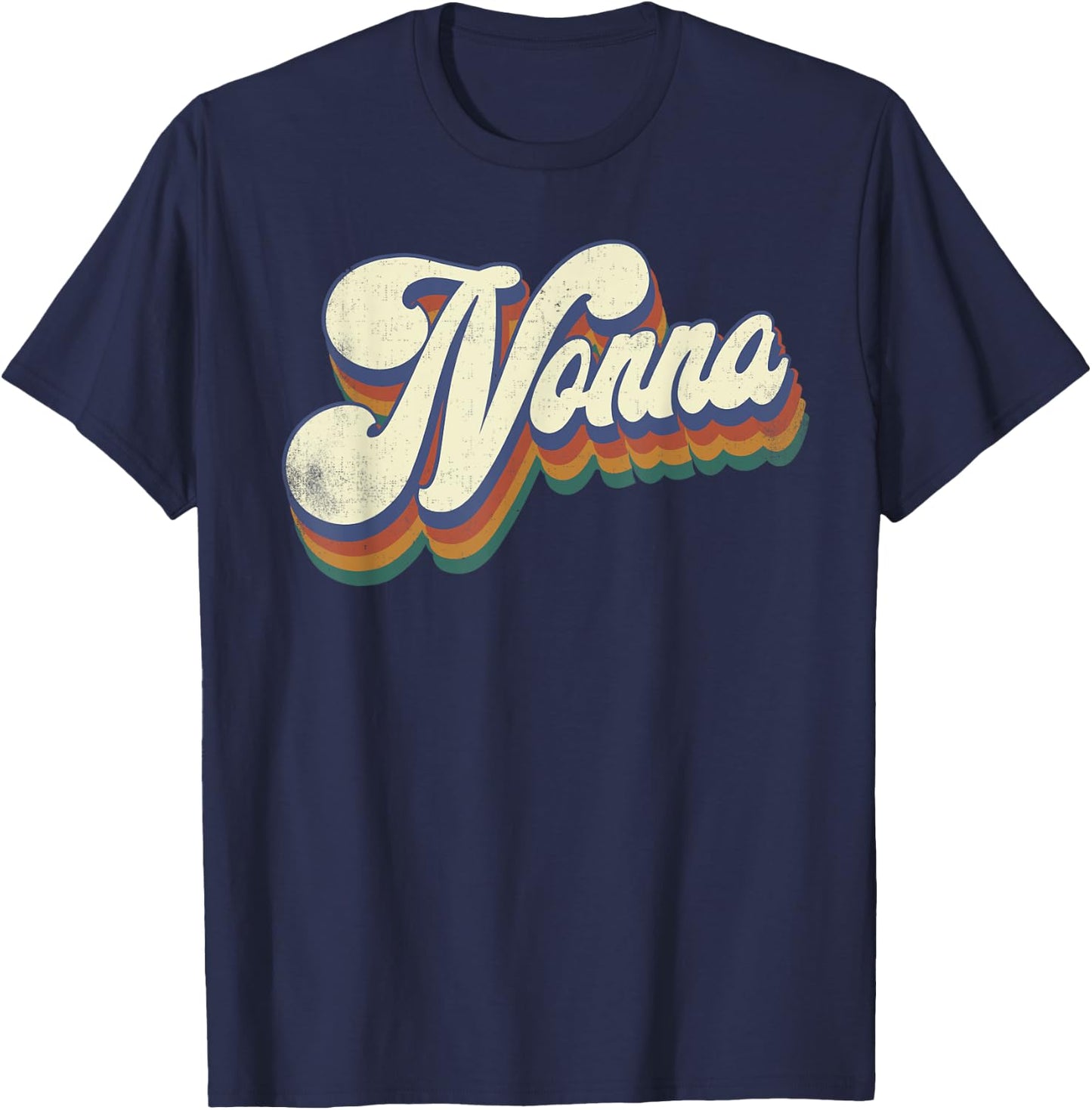 Nonna Gifts For Grandma Retro Vintage Mother's Day Nonna T-Shirt - T-Shirt | Navy