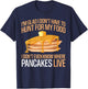 Pancake Lover Kids I'm Glad I Don't Have To Hunt For My Food T-Shirt - T-Shirt | Navy