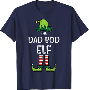 Dad Bod Elf Xmas Matching Christmas For Family Men Set T-Shirt - T-Shirt | Navy