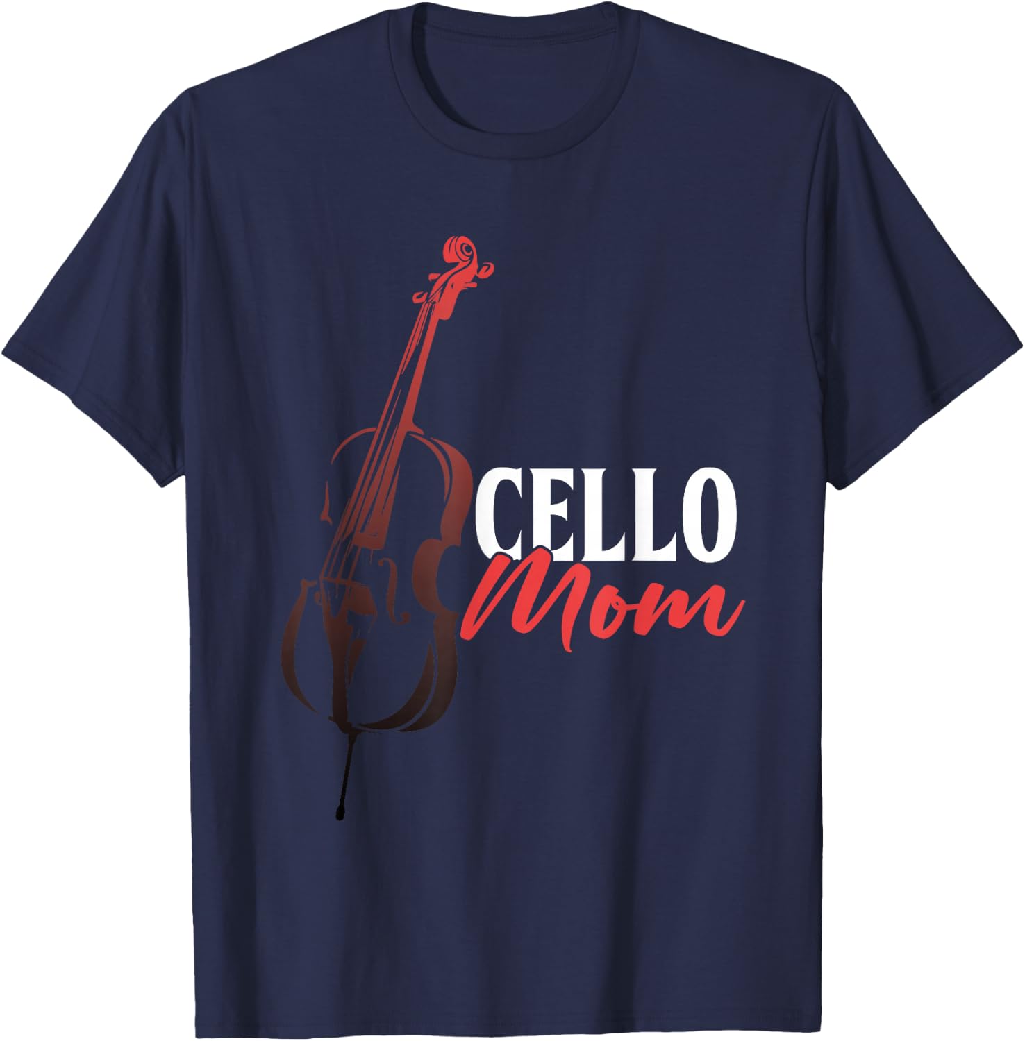 Cello Mom Cellist Musician Cello Player Mother Orchestra T-Shirt - T-Shirt | Navy