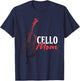 Cello Mom Cellist Musician Cello Player Mother Orchestra T-Shirt - T-Shirt | Navy