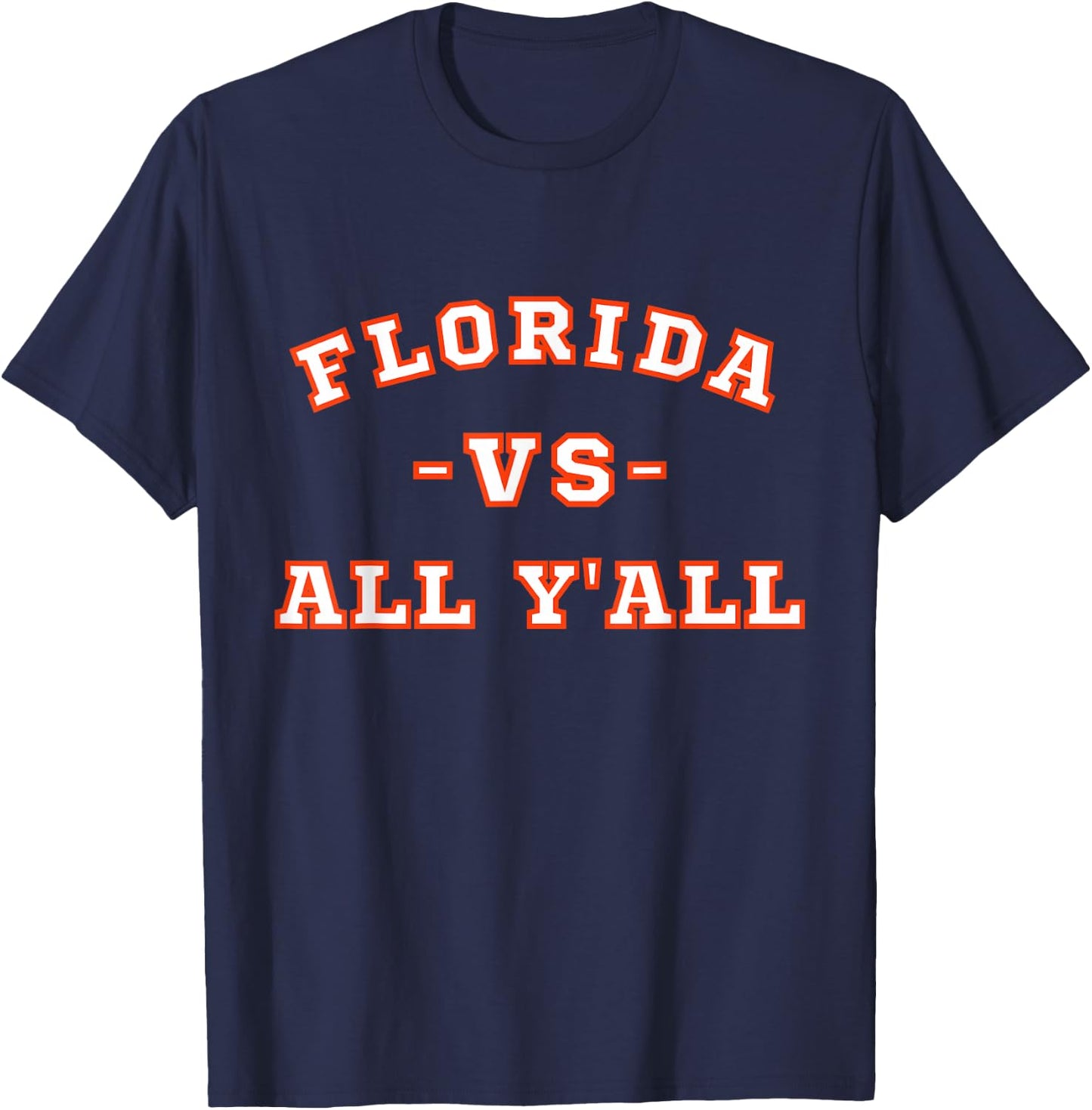 Classic Vintage Retro Florida vs All Yall T-Shirt - T-Shirt | Navy