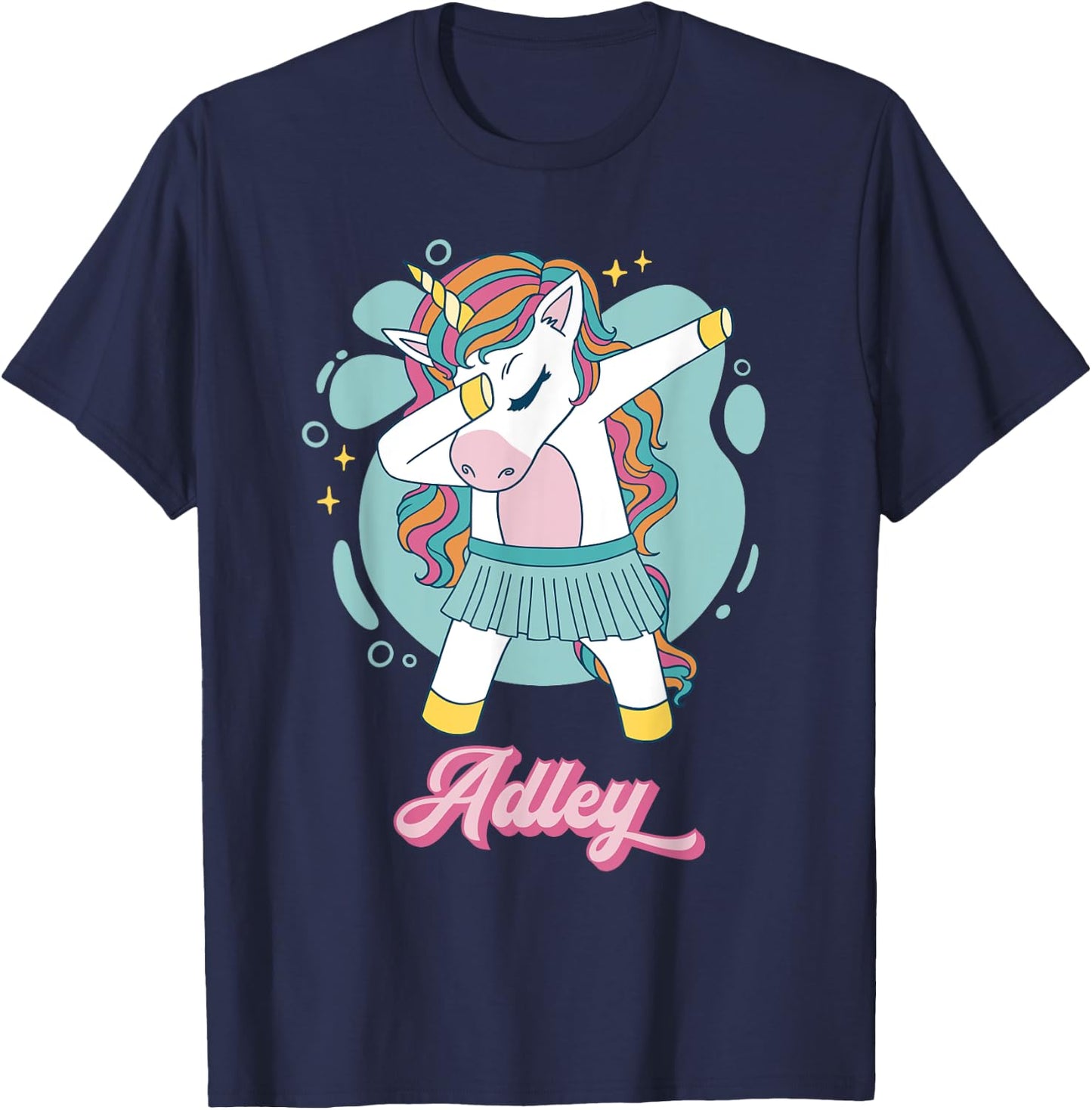 Adley Merch Unicorn Design T-Shirt - T-Shirt | Navy