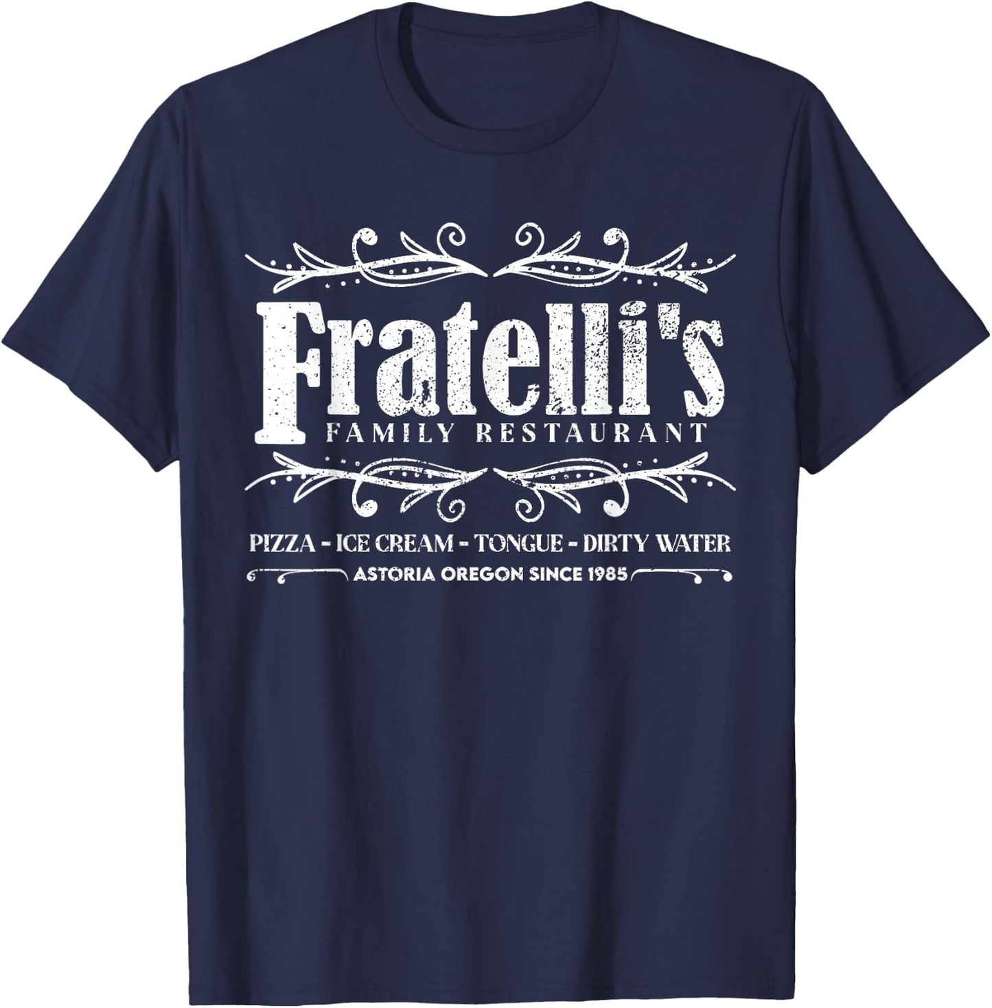 Vintage Fratelli's Family Restaurant Astoria Oregon T-Shirt - T-Shirt | Navy