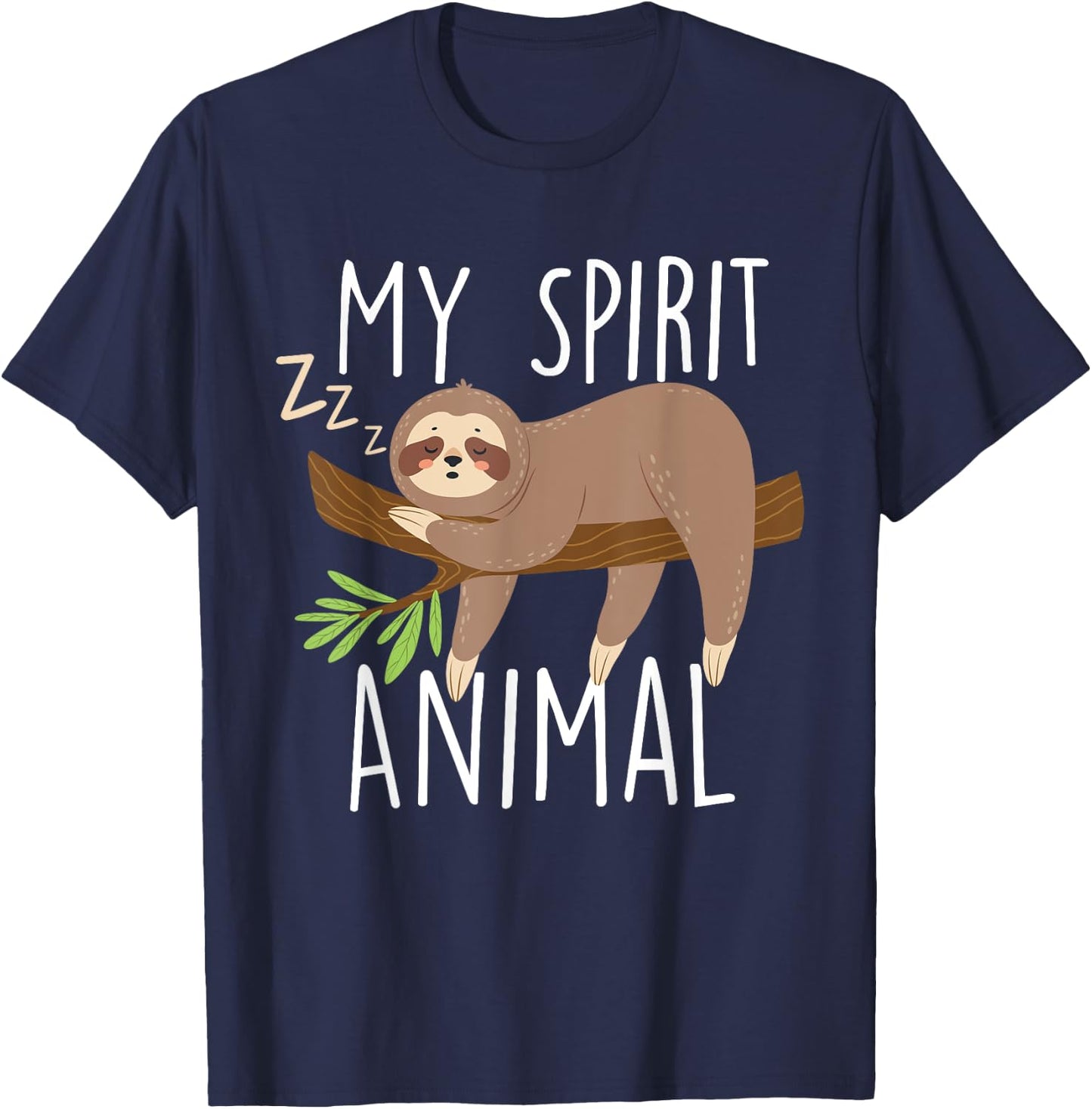 My Spirit Animal - Sleeping Sloth Zookeeper Environmentalist T-Shirt - T-Shirt | Navy