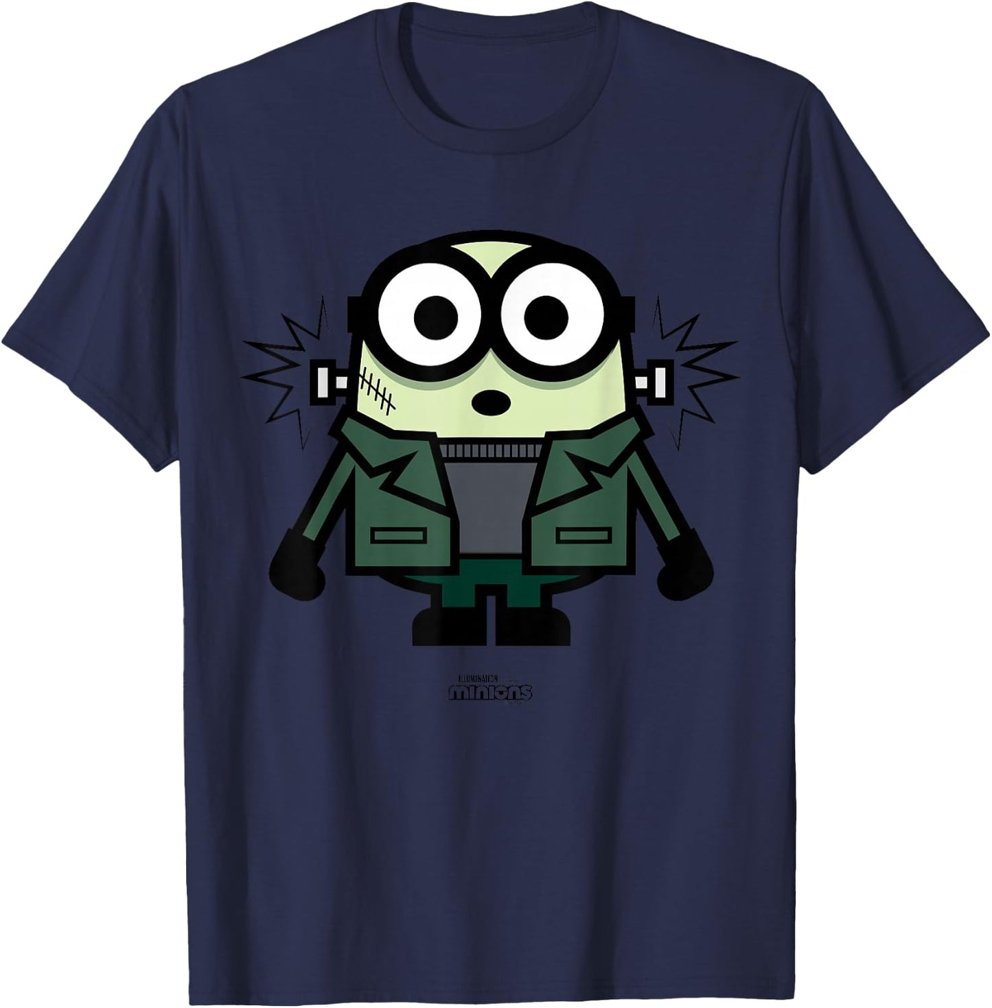 Minions Monsters Frankenbob Shocking Halloween T-Shirt - T-Shirt | Navy