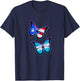 Honduras Puerto Rico bicultural roots. Butterfly version T-Shirt - T-Shirt | Navy