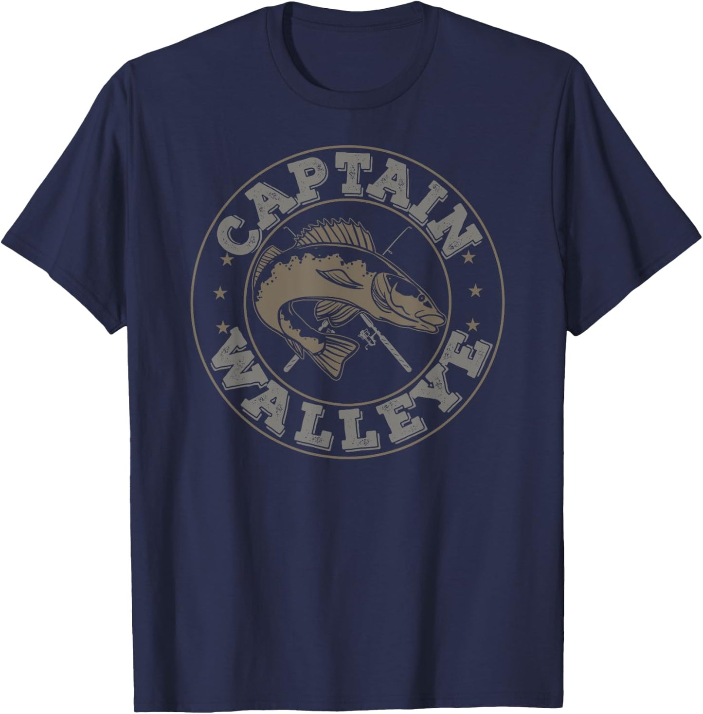 Funny Captain Walleye Fishing Joke for Fisherman T-Shirt - T-Shirt | Navy