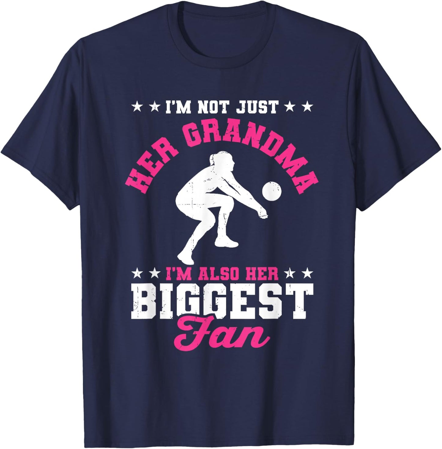 I'm Her Grandma I'm Her Biggest Fan Libero Volleyball Women T-Shirt - T-Shirt | Navy