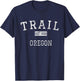 Trail Oregon OR Vintage T-Shirt - T-Shirt | Navy