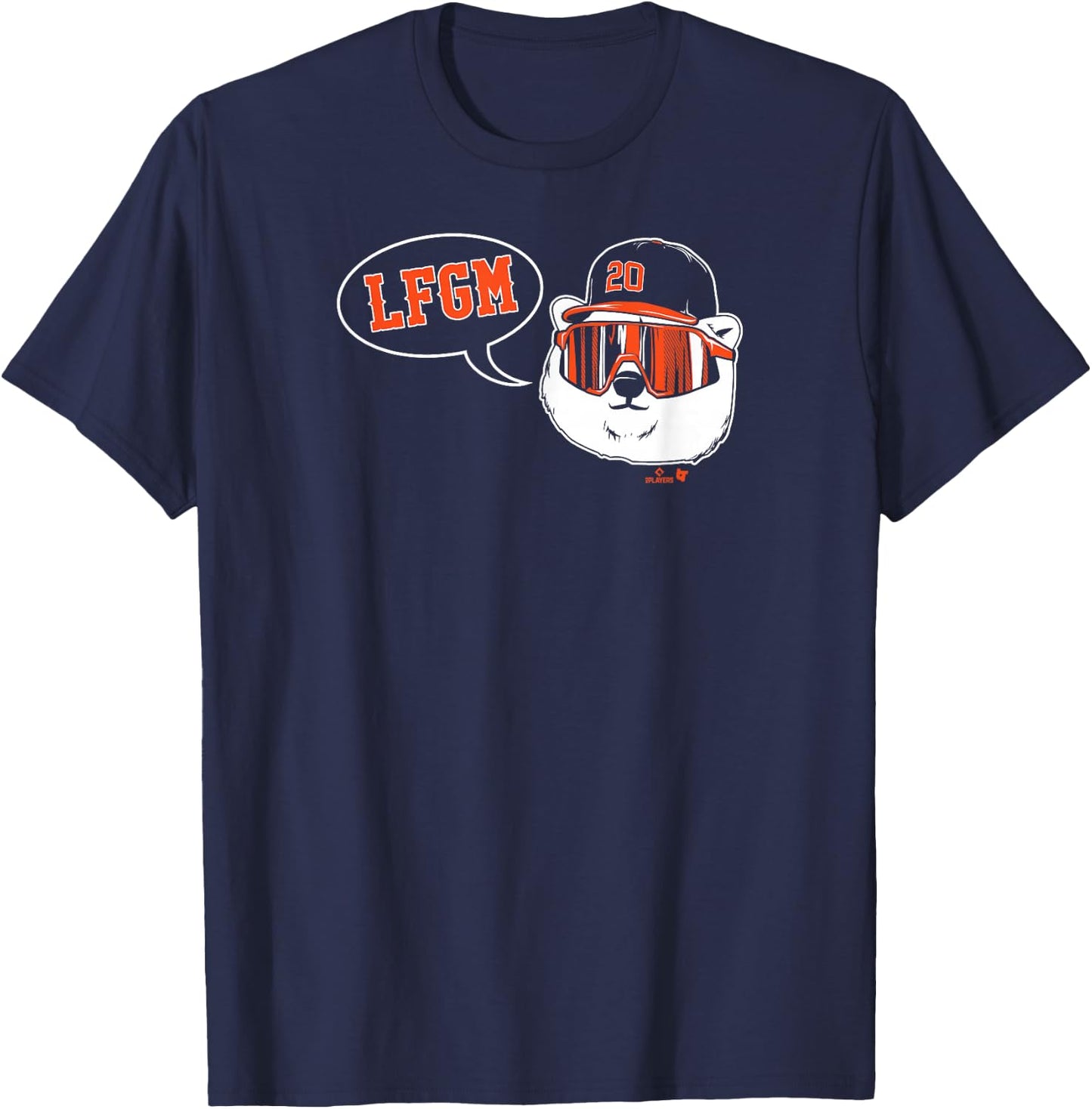 Pete Alonso - LFGM Polar Bear - New York Baseball T-Shirt - T-Shirt | Navy