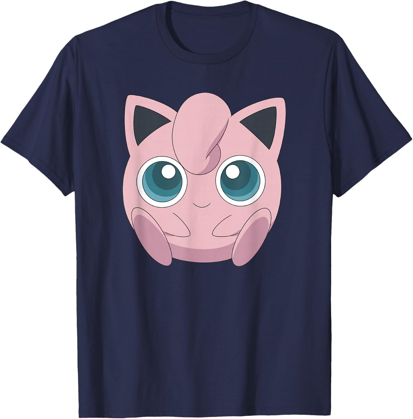 Pokémon Jigglypuff Cute Fairy Big Face T-Shirt - T-Shirt | Navy
