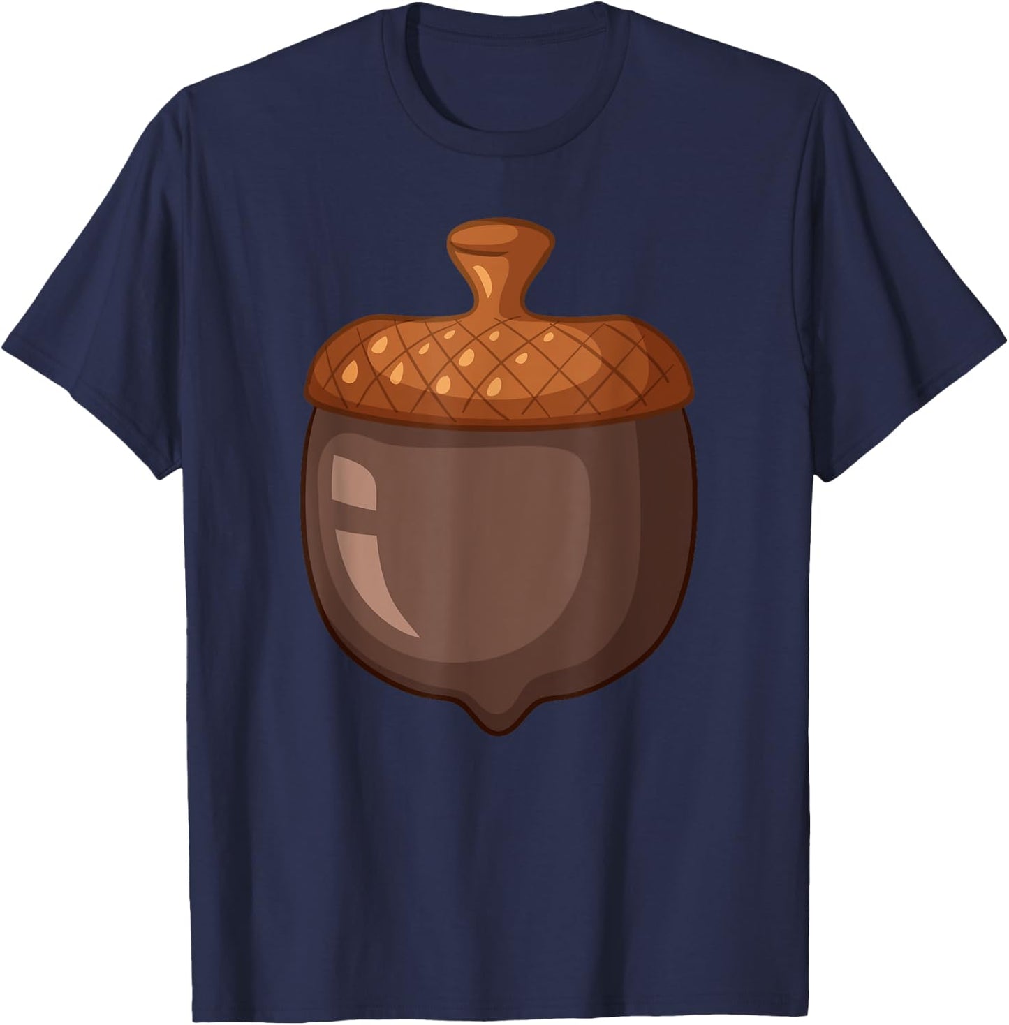 Big Acorn Costume Cute Easy Food Halloween Matching DIY T-Shirt - T-Shirt | Navy