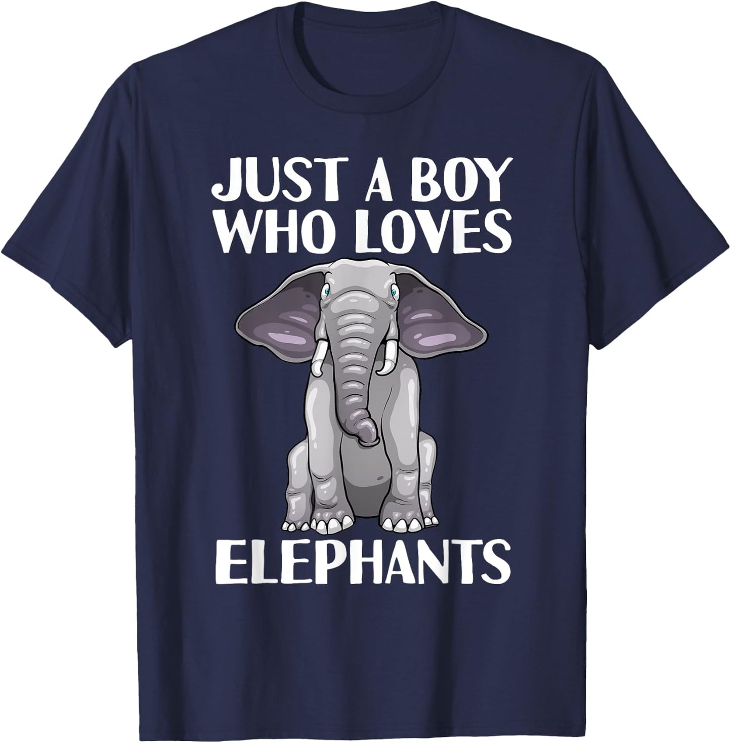 Cool Elephant For Boys Kids Save Animals Safari Africa Zoo T-Shirt - T-Shirt | Navy