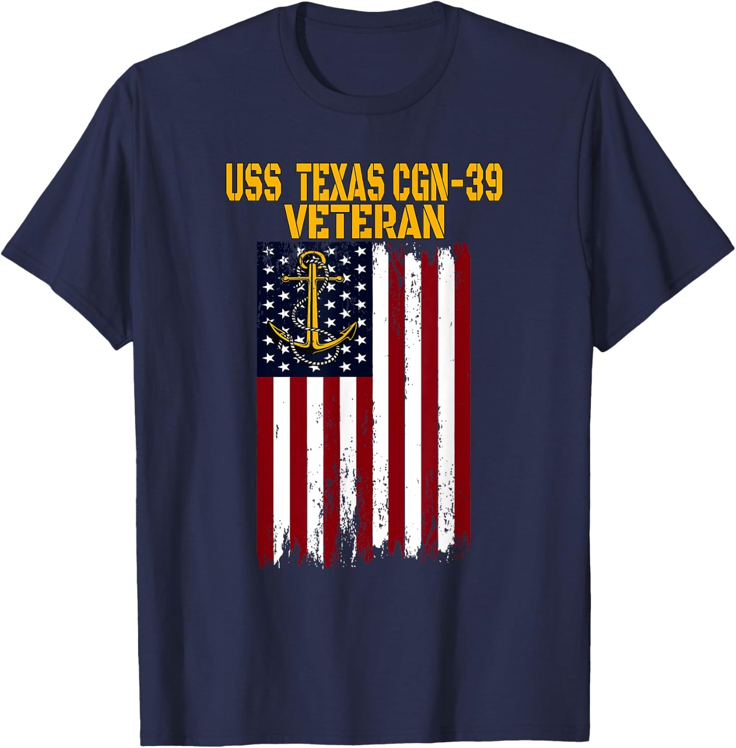USS Texas CGN-39 Cruiser Veterans Day Father's Day T-Shirt - T-Shirt | Navy