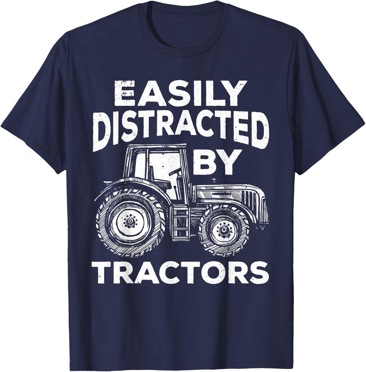 Tractor Art Women Farming Agriculture Farmer Truck T-Shirt - T-Shirt | Navy
