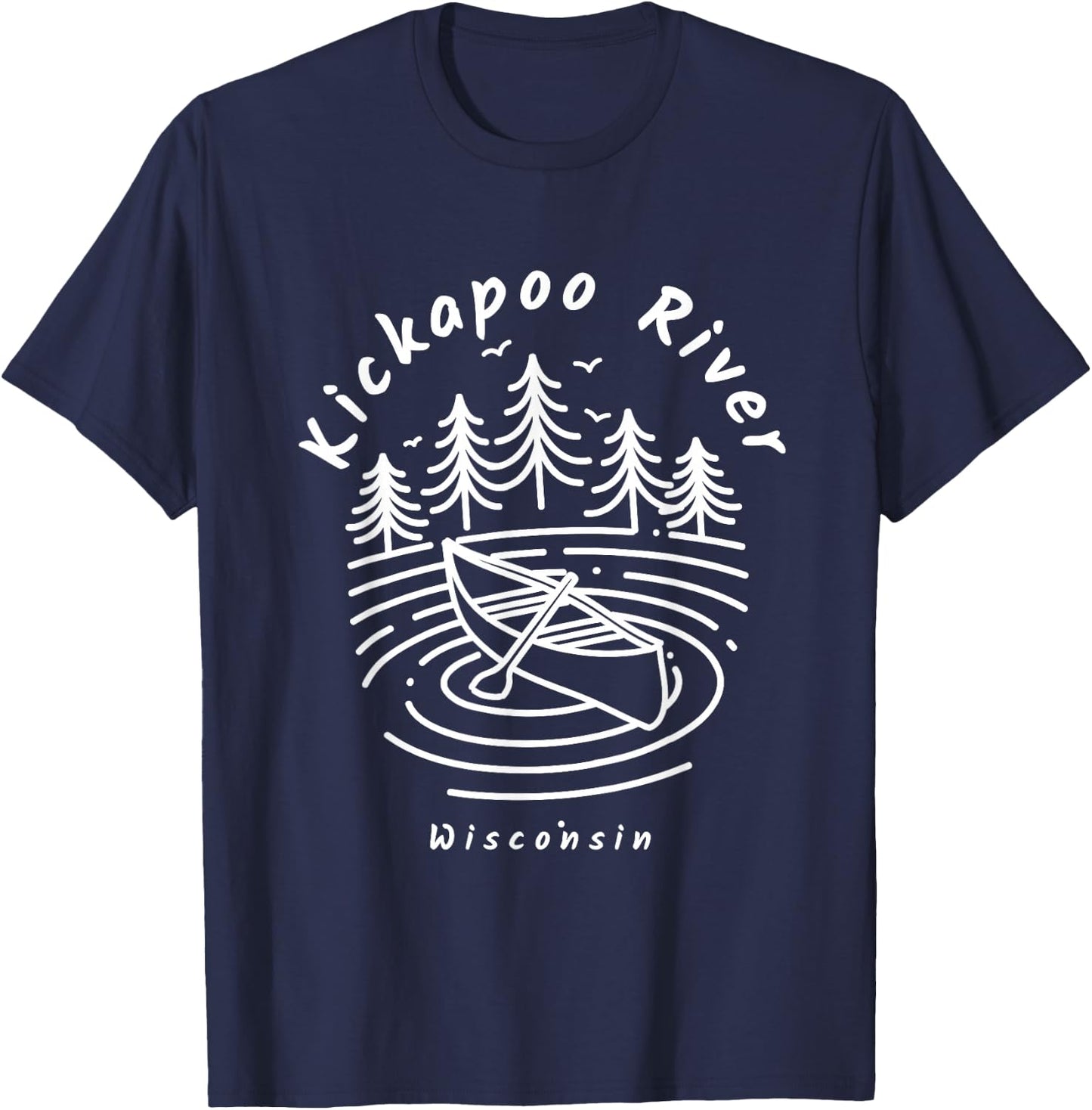 YO MINUS Kickapoo River Wisconsin T-Shirt - T-Shirt | Navy