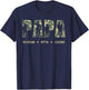 Papa Veteran Myth Legend American Flag Father's Day T-Shirt - T-Shirt | Navy