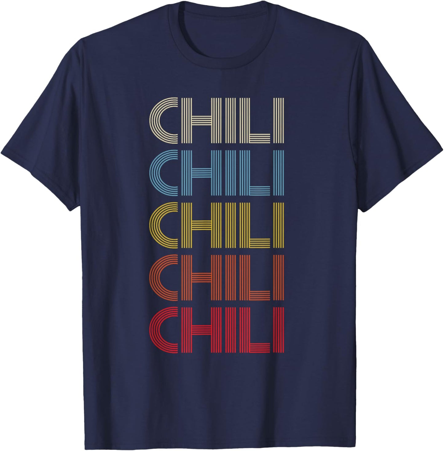 Pepper Retro Spicy Vintage Chili T-Shirt - T-Shirt | Navy