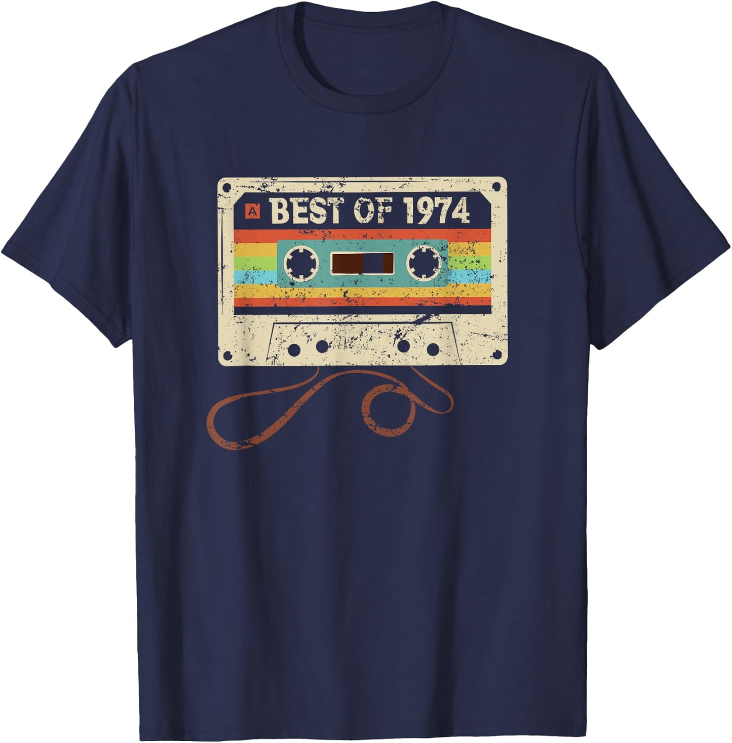 Best of 1974 Vintage 51 Years Old Men Women 51st Birthday T-Shirt - T-Shirt | Navy