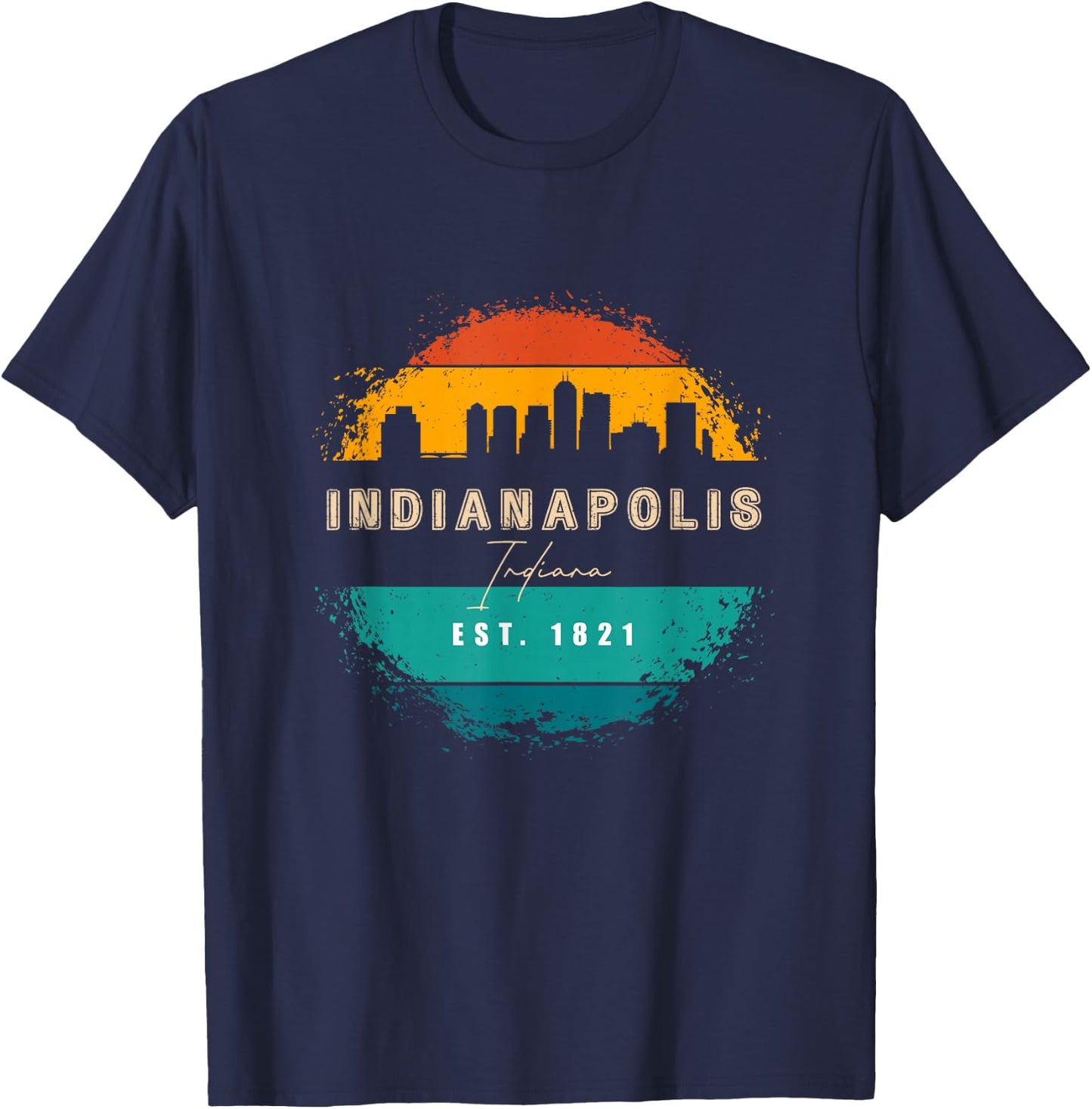 City of Indianapolis Indiana T-Shirt - T-Shirt | Navy