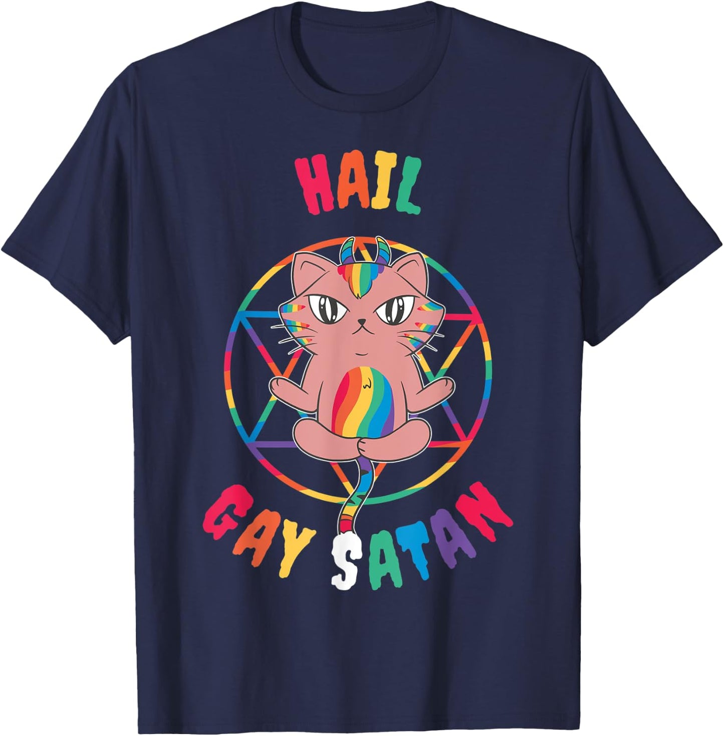 Hail Gay Satan T-Shirt - T-Shirt | Navy