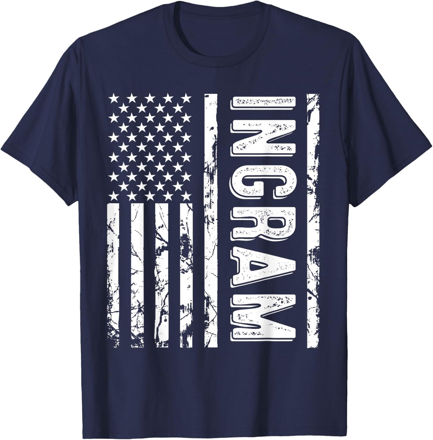 Ingram Last Name Funny Surname Team Ingram Family Reunion T-Shirt - T-Shirt | Navy