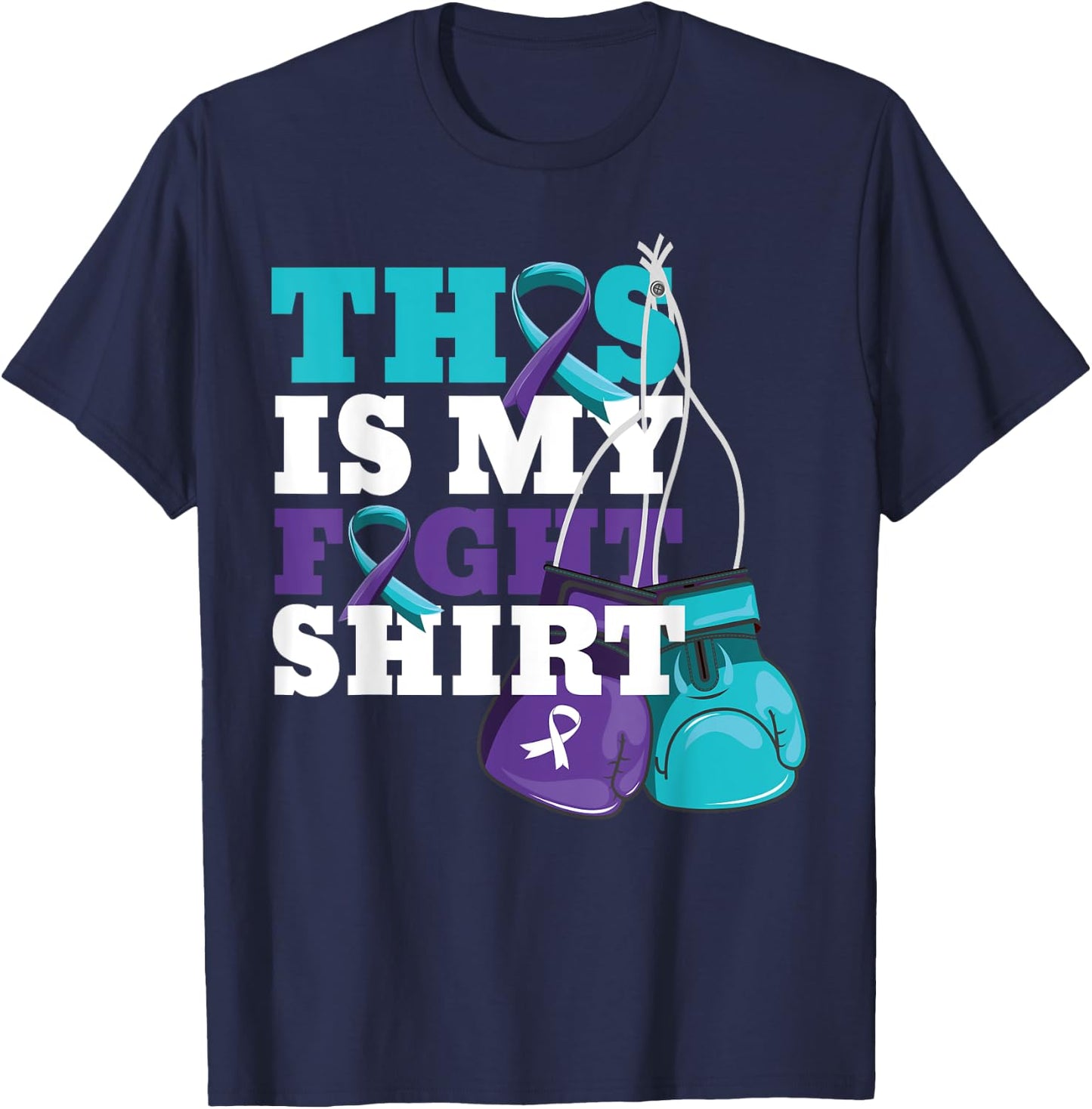 This Is My Fight Shirt Rheumatoid Arthritis Fighter Strong T-Shirt - T-Shirt | Navy