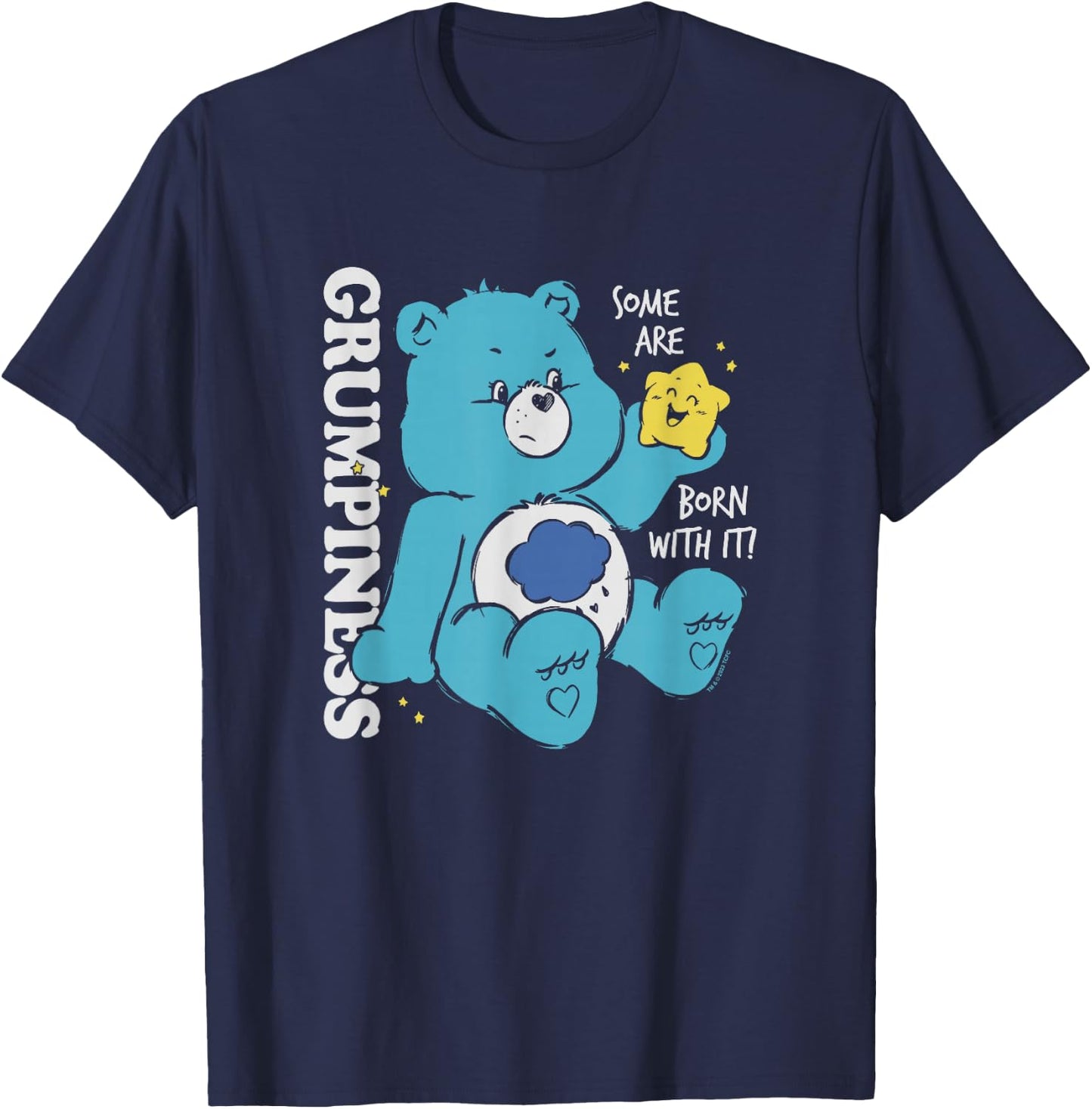 Care Bears Grumpy Bear Grumpiness Some are Born with It! T-Shirt - T-Shirt | Navy