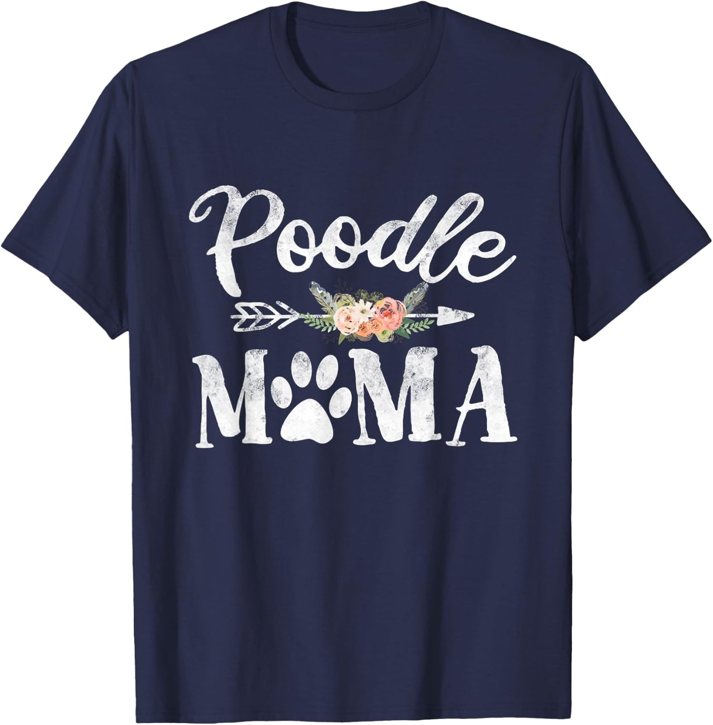 Poodle Mama Shirt Poodle Lover Owner - Dog Mom Men Women Kids T-Shirt - T-Shirt | Navy