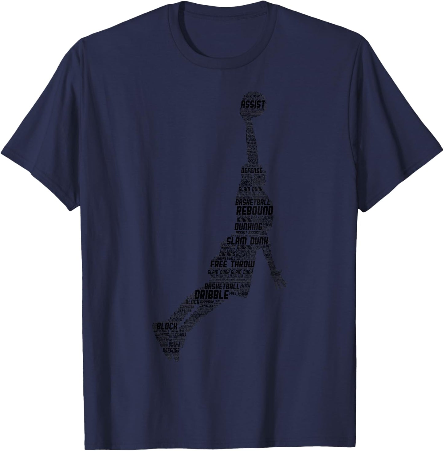 Basketball Basketball Boys Men Children T-Shirt - T-Shirt | Navy