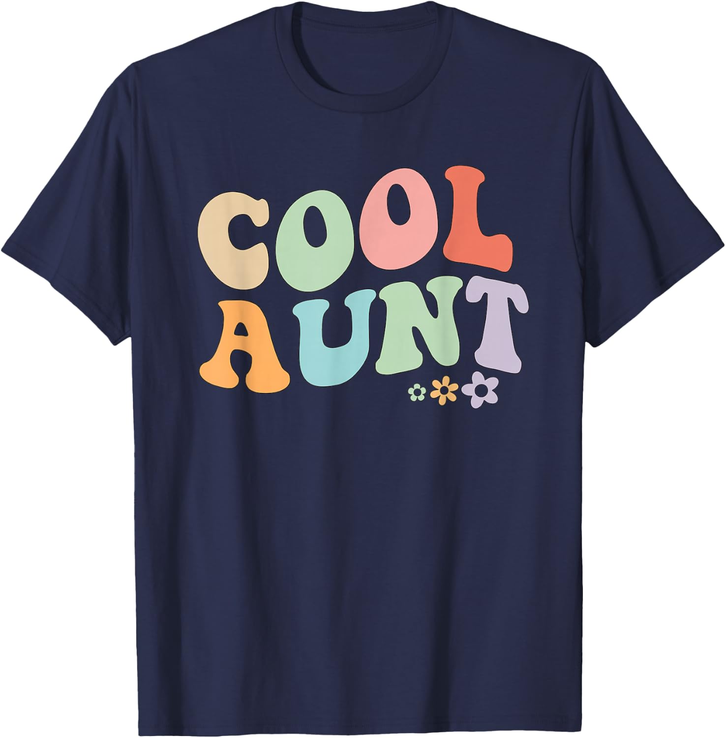 Cool Aunt Vintage Floral Design to Auntie from Niece Small T-Shirt - T-Shirt | Navy