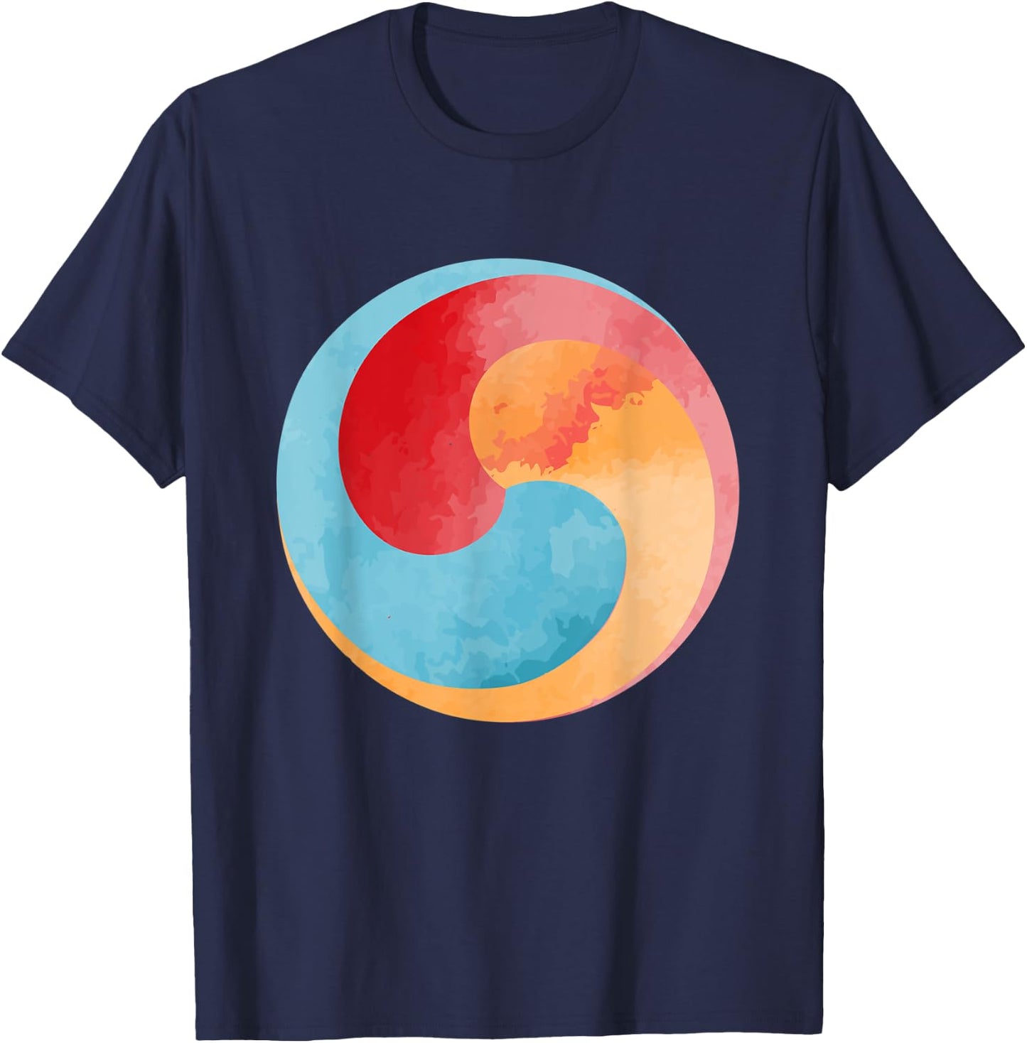 Zen Gankyil Symbol Wheel of Joy Bon Tibeten Buddhist T-Shirt - T-Shirt | Navy