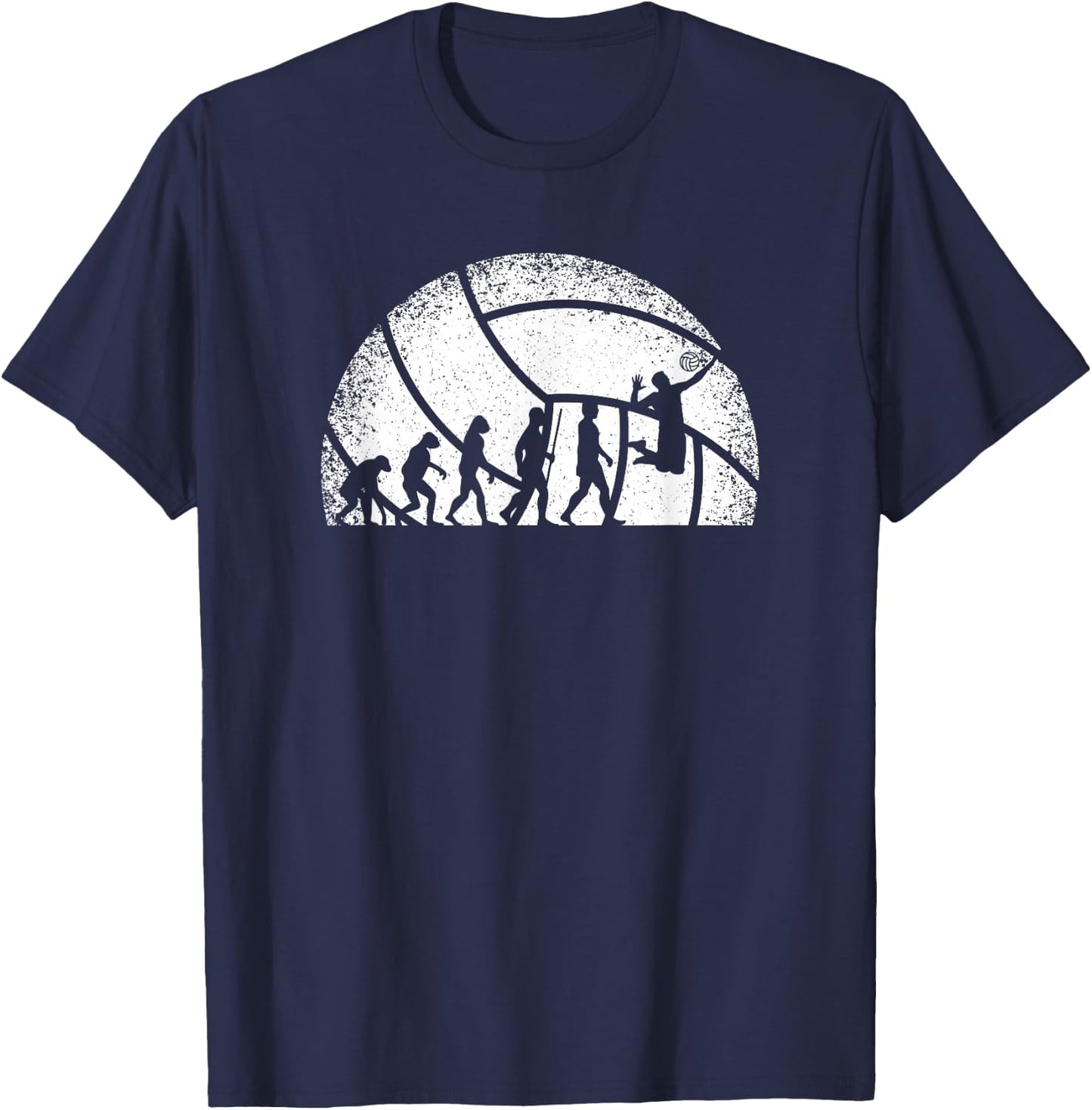 Volleyball Evolution Volleyball Player Women Men Boys T-Shirt - T-Shirt | Navy